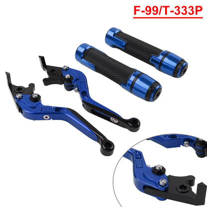 Blue Extendable Brake Clutch Levers Grip Set for 765 SPEED TRIPLE (2016-2023)