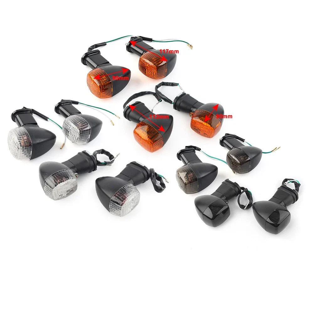 Clear Front Rear Turn Signal Lights for Kawasaki Ninja ZX12R ZX9R ZX7R (2000-2006)