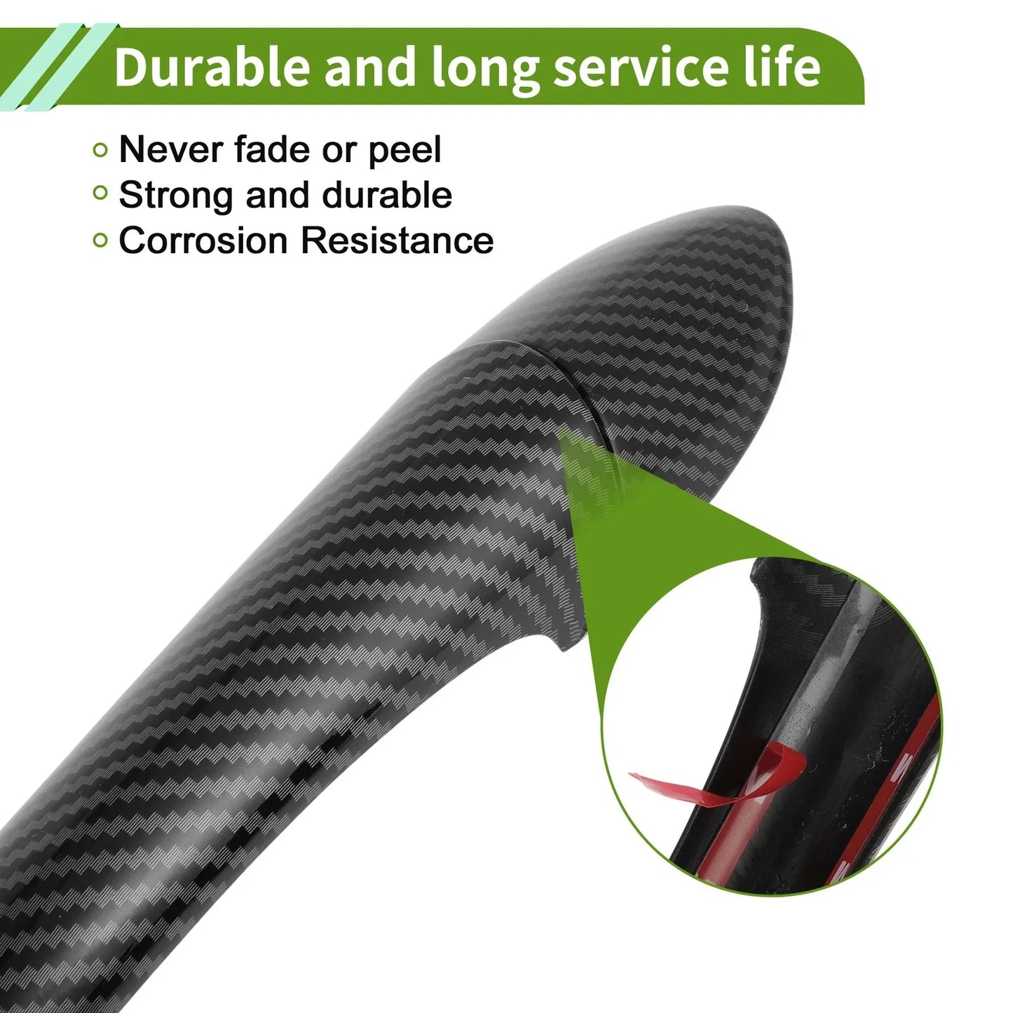 Exterior Door Handle Cover Trim for Hyundai Sonata (2011-2015) Carbon Fiber