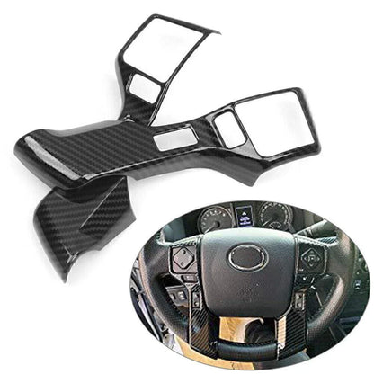 Carbon Fiber Steering Wheel Button Cover Trim for Toyota Tacoma (2016-2019)
