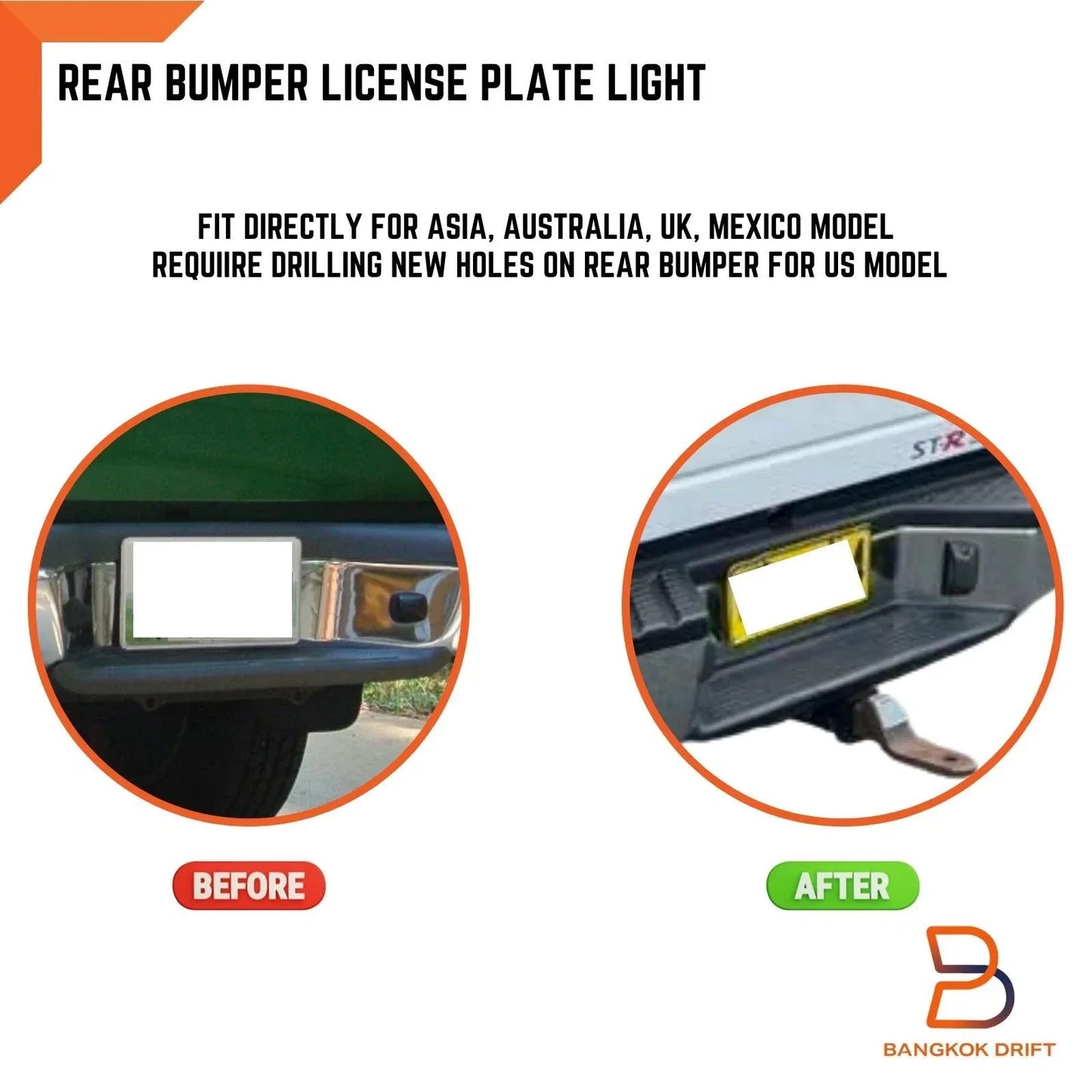 Rear Bumper License Plate Light for Nissan Navara D22 (1997-2005)