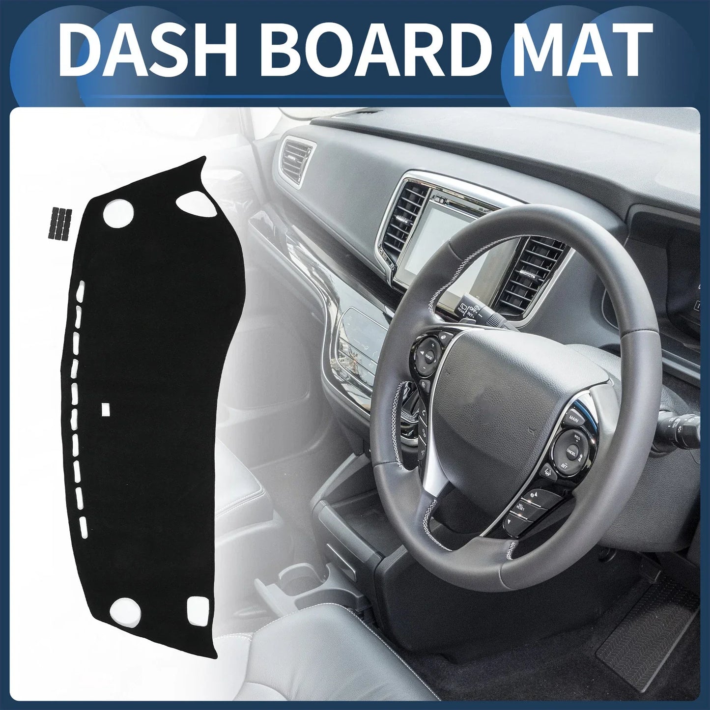 Dashboard Dash Cover Mat for Honda Odyssey RB3 RB4 2016-2019 Black Set