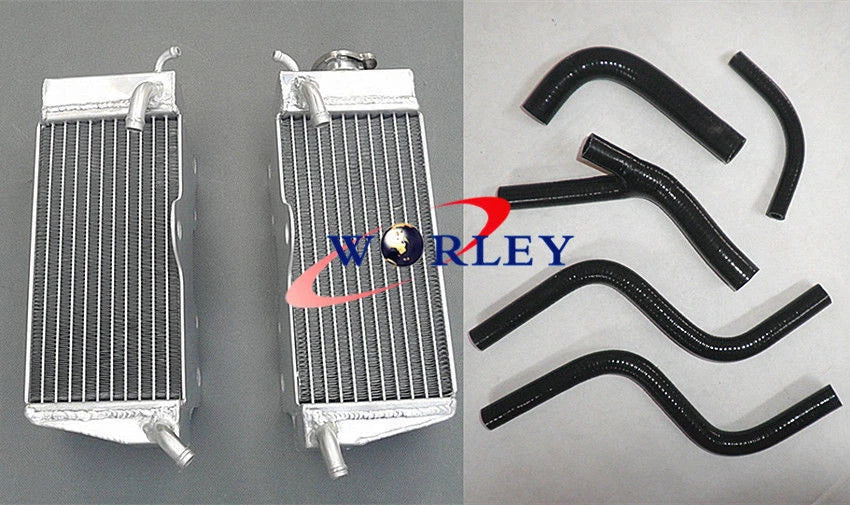Aluminum Radiator & Red Hose for Honda CR250 CR250R (1985-1987)