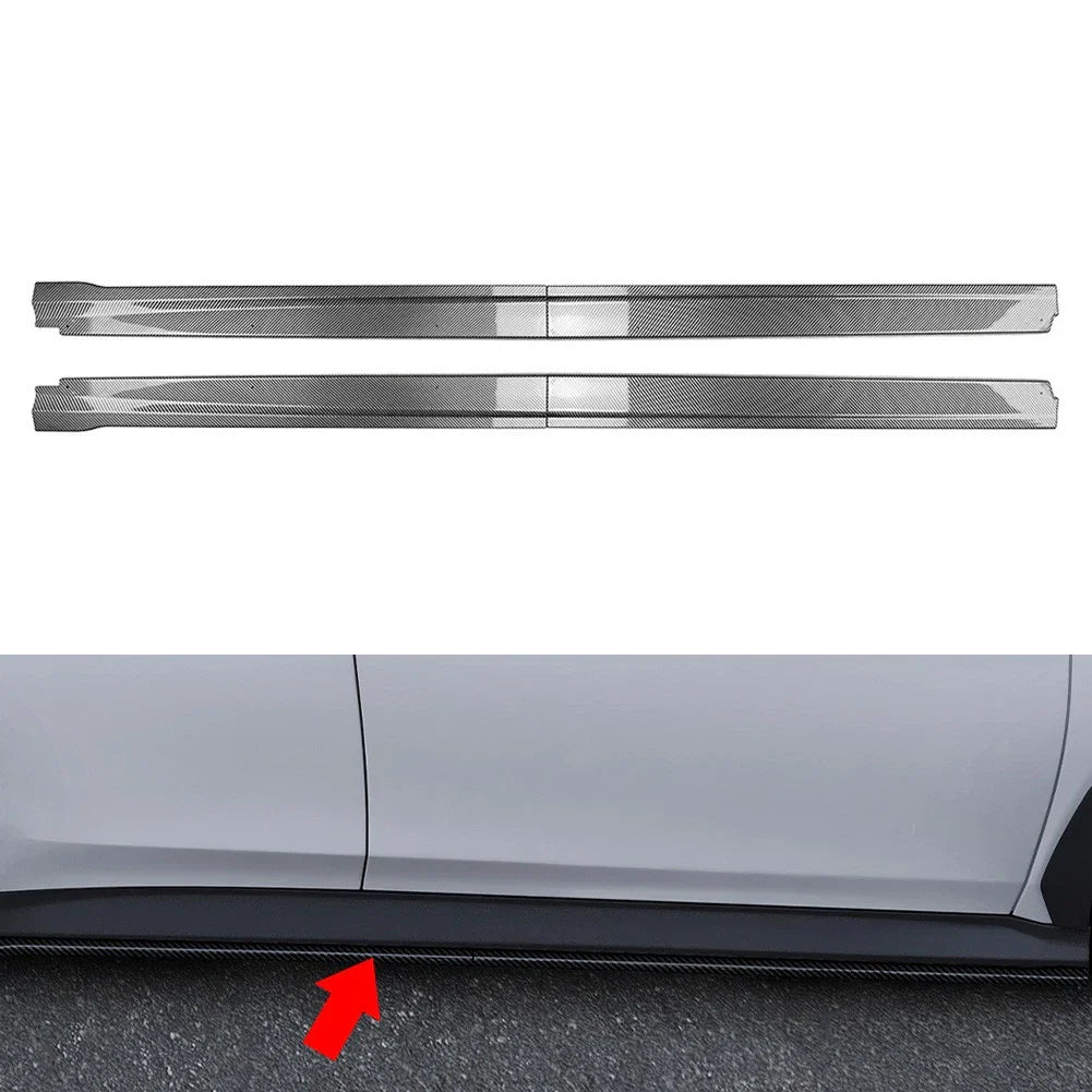 Carbon Fiber Side Skirt Extension Trim Cover for Subaru WRX STI (2022-2025)