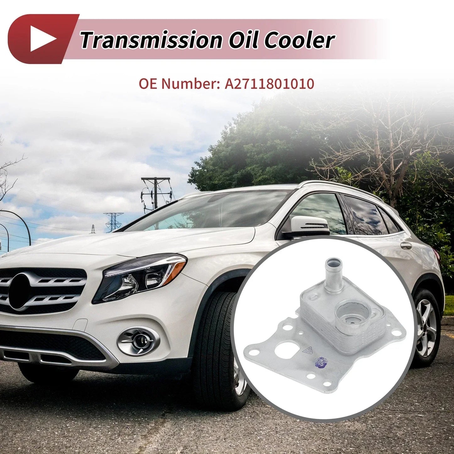 Engine Oil Cooler for Mercedes-Benz C250 (2012-2015) 1 x Trans Cooler