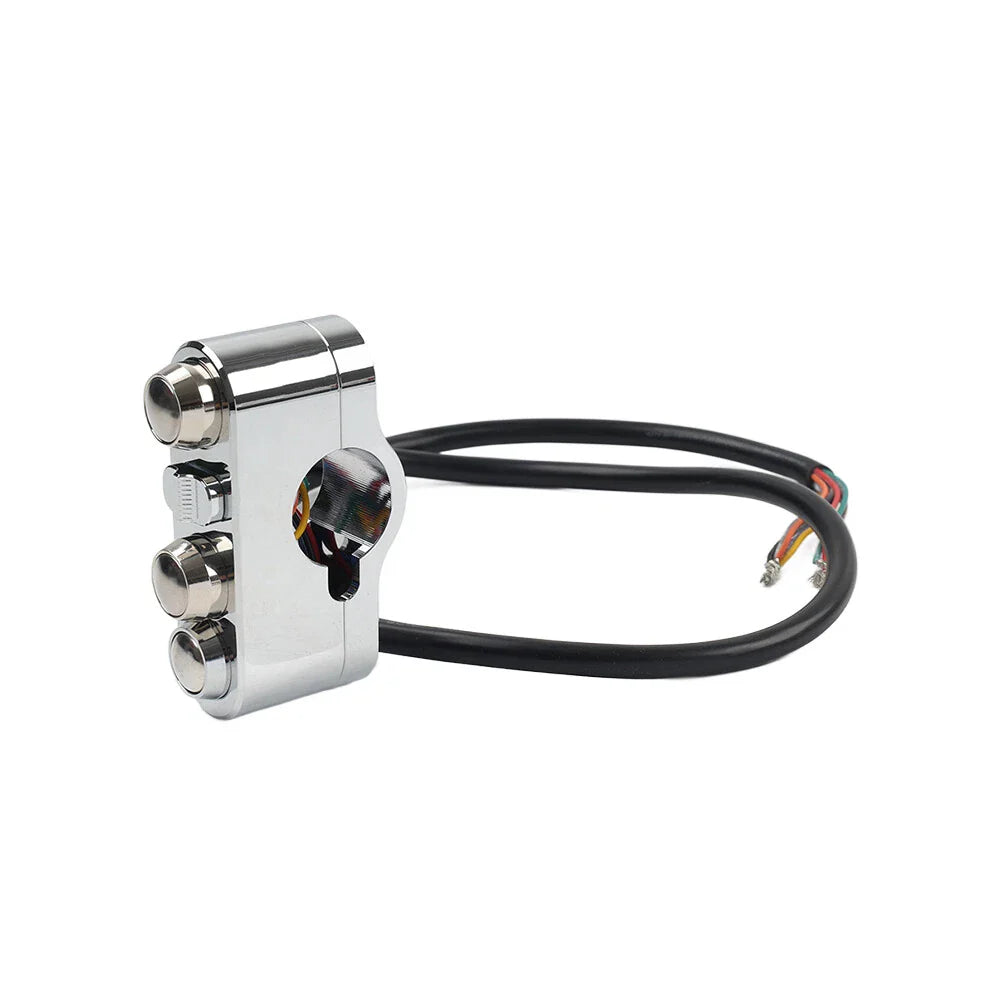 1" Handlebar Control Switches w/ Wiring Harness for Harley Dyna Sportster (2006-2023)