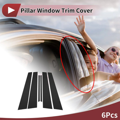 Black Door Pillar Window Trim for Lexus IS (1999-2006)