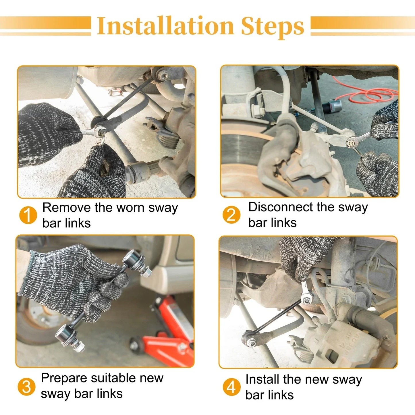 2 x Front Stabilizer Sway Bar Links for Chevrolet Prizm (1998-2002)