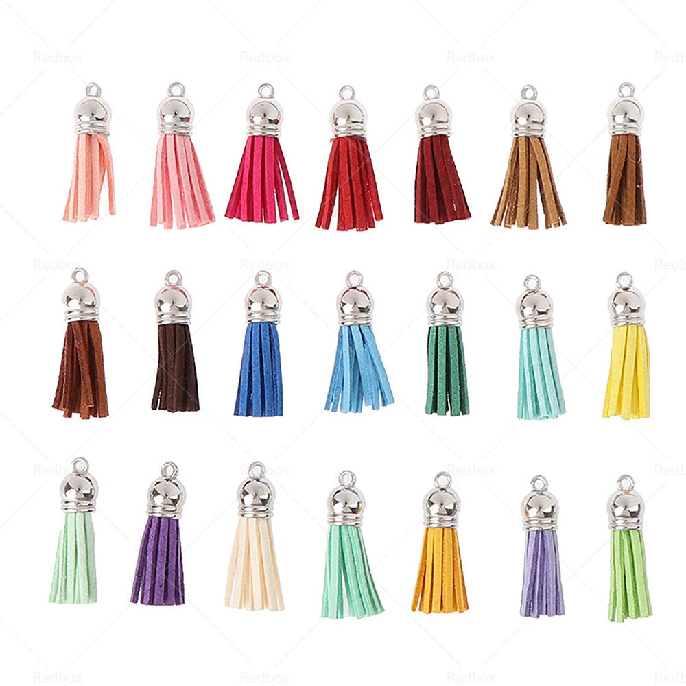 100PCS Leather Tassels for Key Chains, Crafts, Jewelry Making