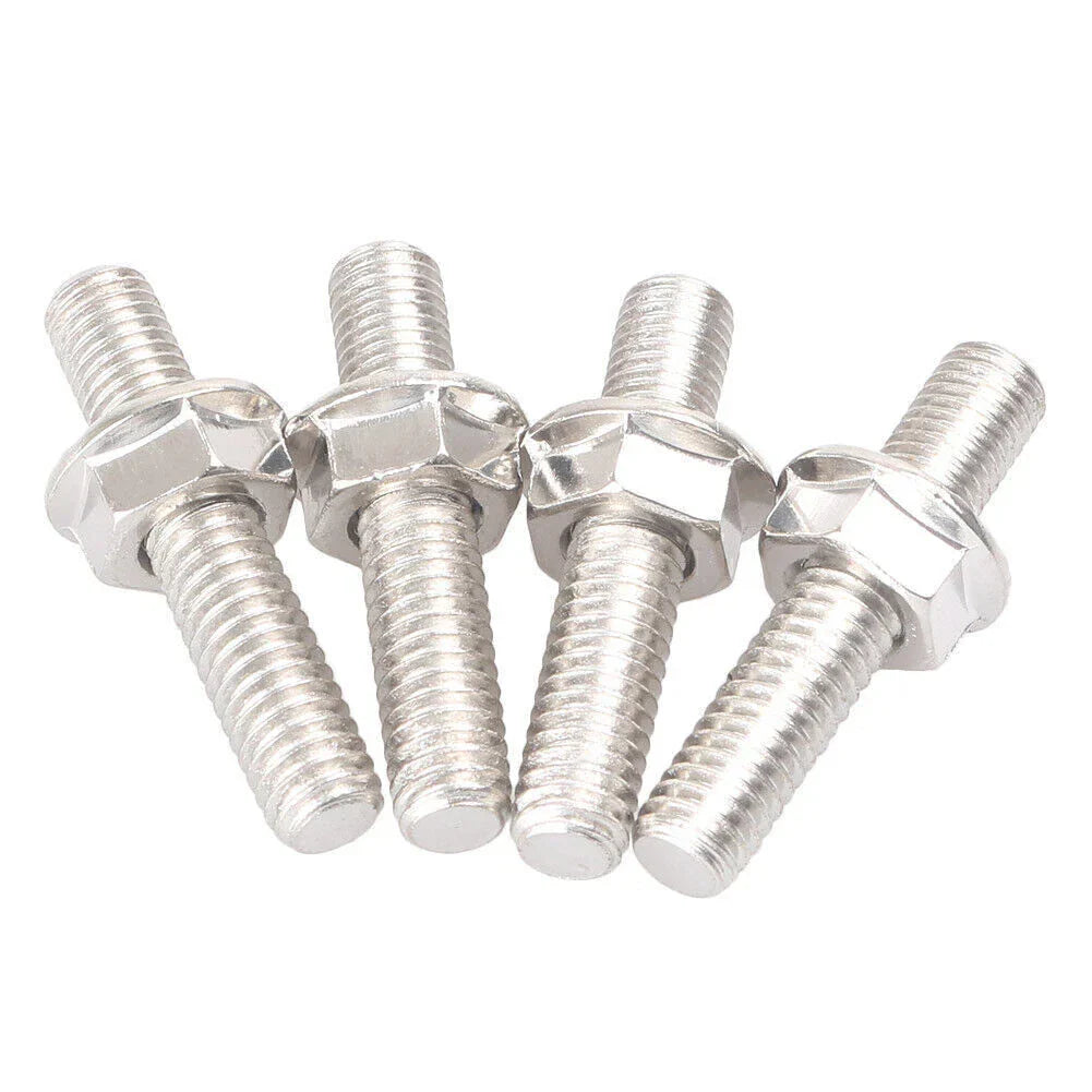 4 x Exhaust Port Studs Nuts for Harley Dyna Sportster Super Glide (2006-2023)
