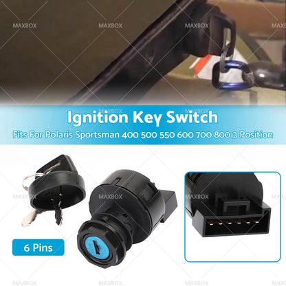 3 Position Ignition Key Switch for Polaris Sportsman 400 500 550 600 700 800
