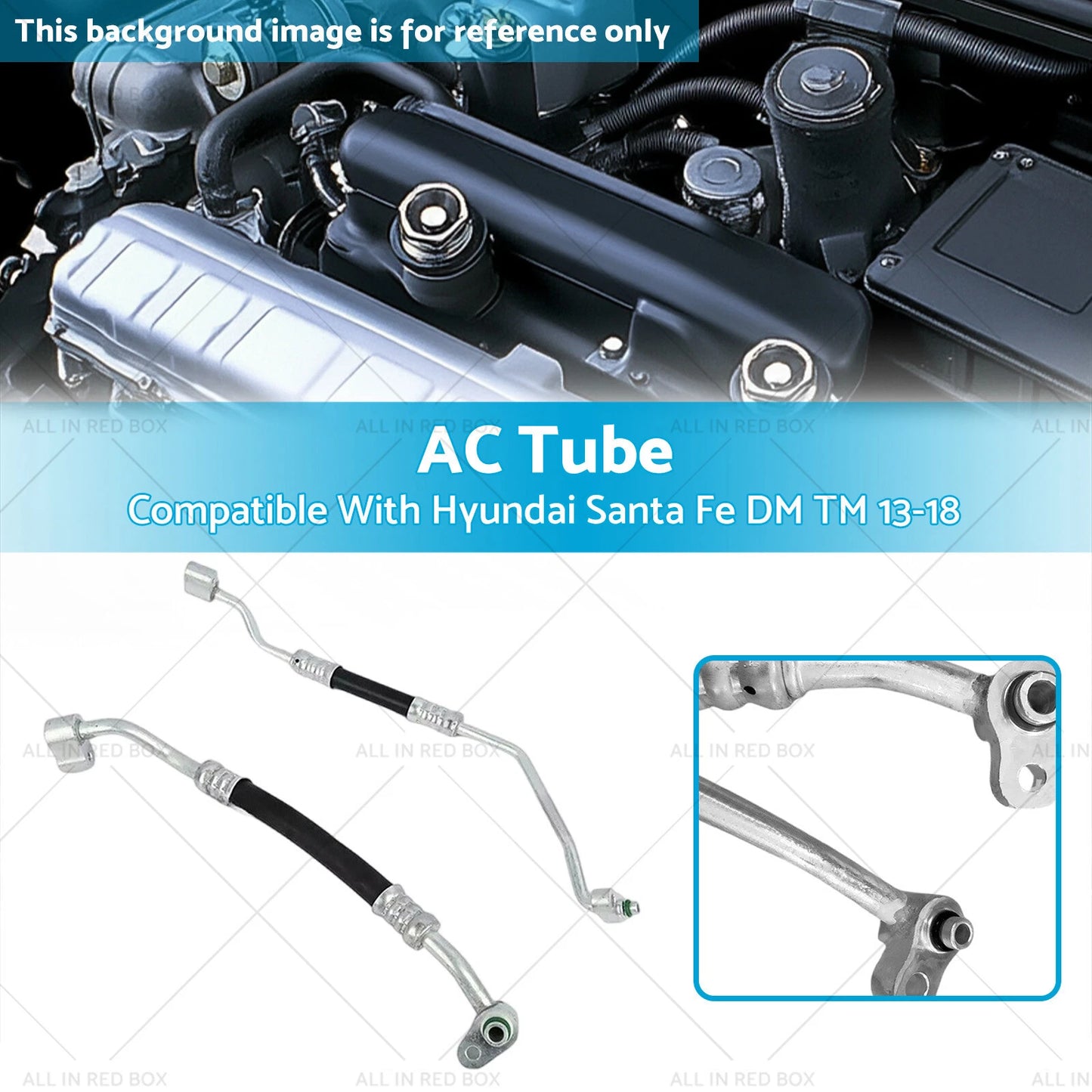 AC Tube Set Front for Hyundai Santa Fe DM DMA TM TMA 2.2 2.4 3.3L (13-18)