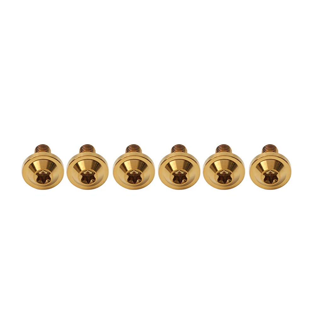 6 x Gold Titanium M6x15mm Torx Head Bolts for Bike Motorcycle