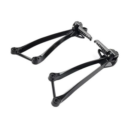 Black Rear Passenger Footpegs Bracket for Kawasaki Ninja ZX6R ZX10R (09-24)