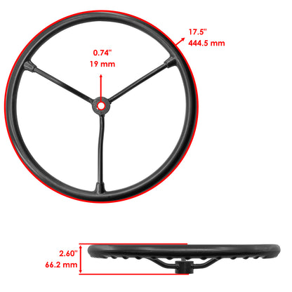 Caltric Steering Wheel Replacement for David Brown 1200 3800 4600 770 (1954–1959)