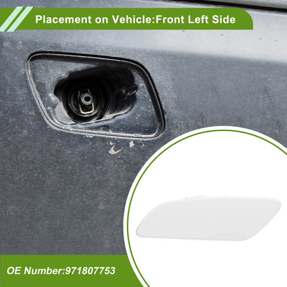 Left Washer Nozzle Cover for Porsche Panamera 2017-2021 - White Cap