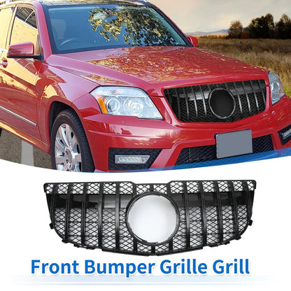 Front Upper Bumper Grille for Mercedes-Benz GLK300 (2013-2015) Gloss Black