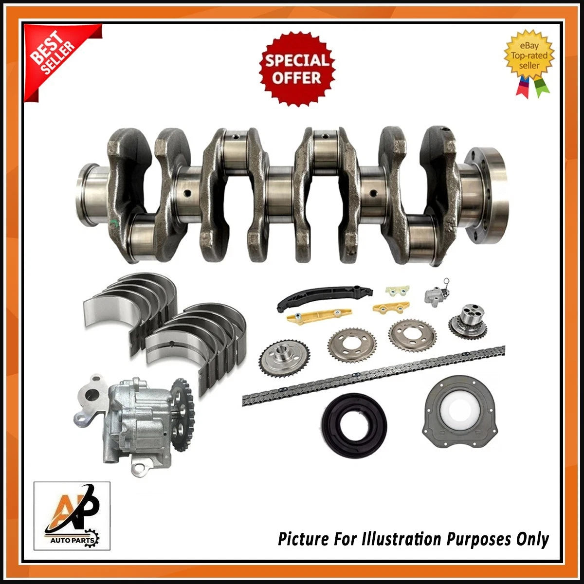 Crankshaft Rebuild Kit for Ford Transit 2.2 TDCi FWD (2005–2014)