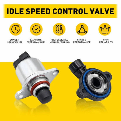 Throttle Position Sensor & Idle Speed Control Valve for Cadillac GMC Pontiac (2003-2009)