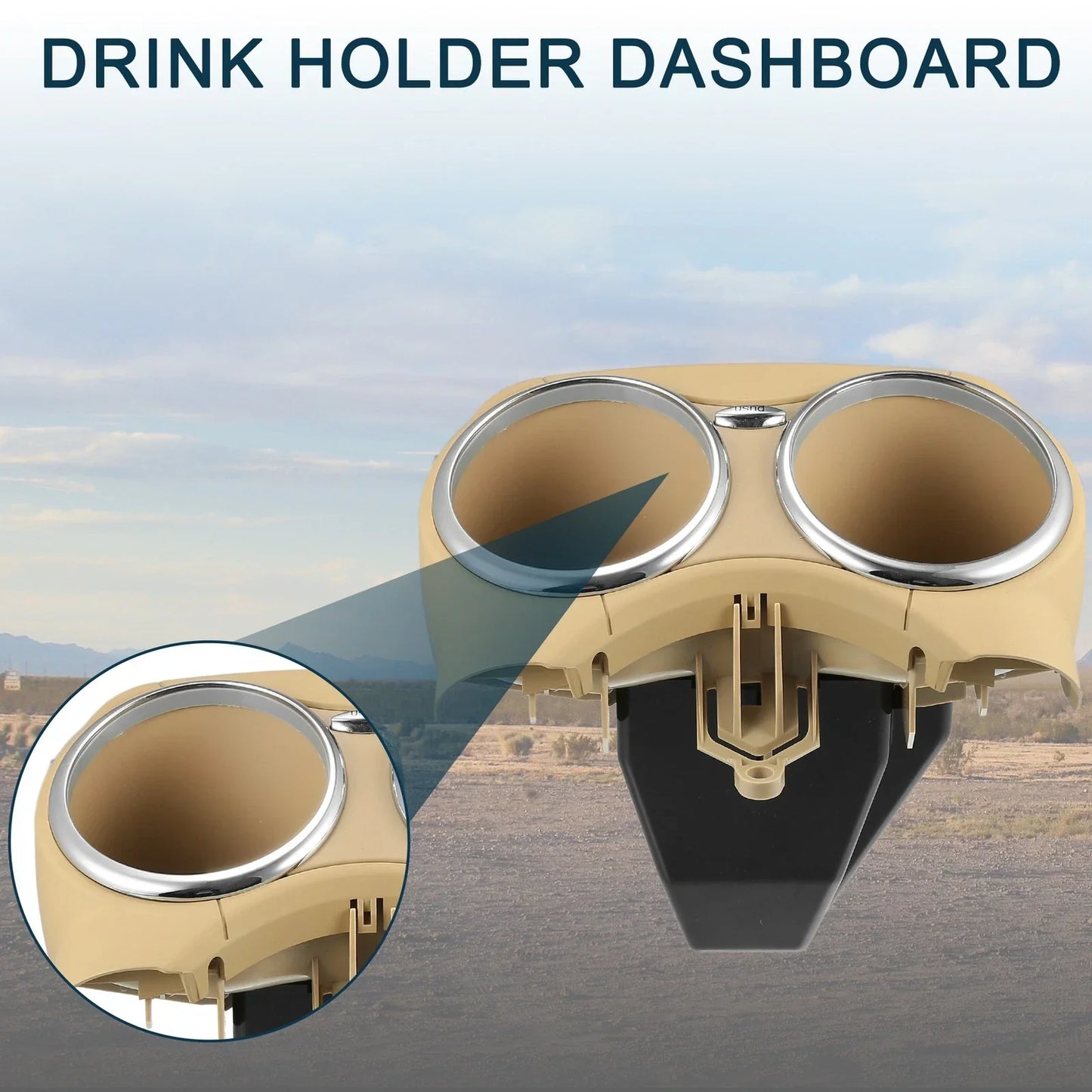 Cup Holder for Mercedes-Benz W219 2006-2011 Drink Holder Beige