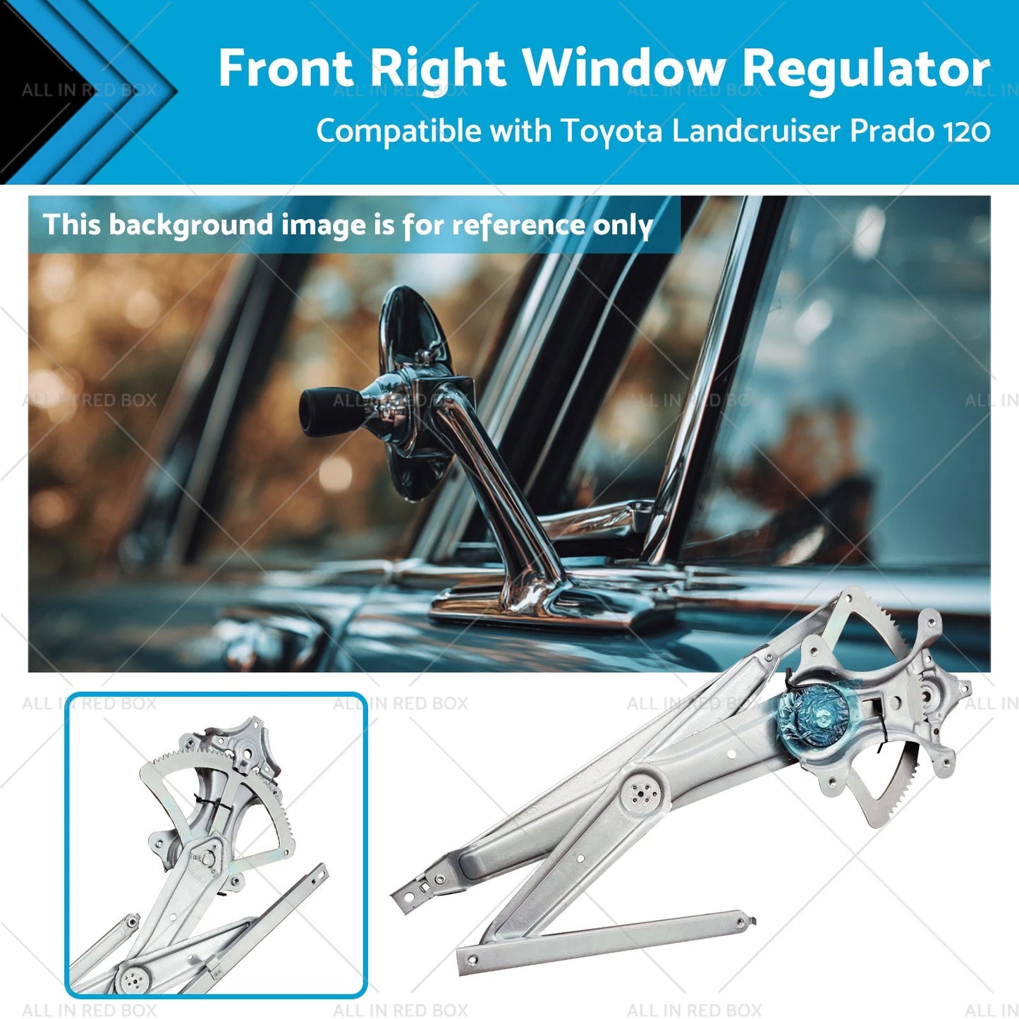 Window Regulator Front Right for Toyota Landcruiser Prado (2003-2009)