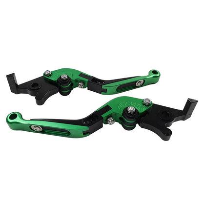 CNC Green Extendable Brake Clutch Levers for Suzuki DL1000, GSX1400 (2002-2023)
