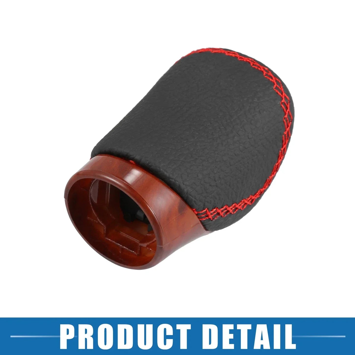 Wood Grain Gear Shift Knob Cover for Lexus - Red Thread Perforated (2010-2023)