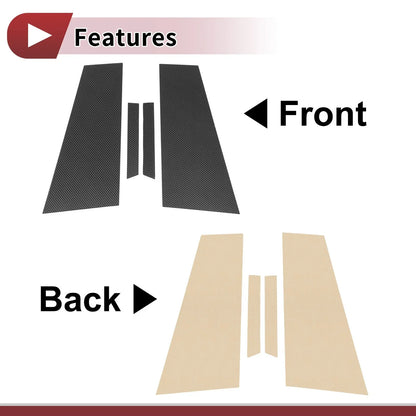 4 Pcs Door Pillar Window Trim for Mercedes-Benz CLS 2012-2016 Carbon Fiber