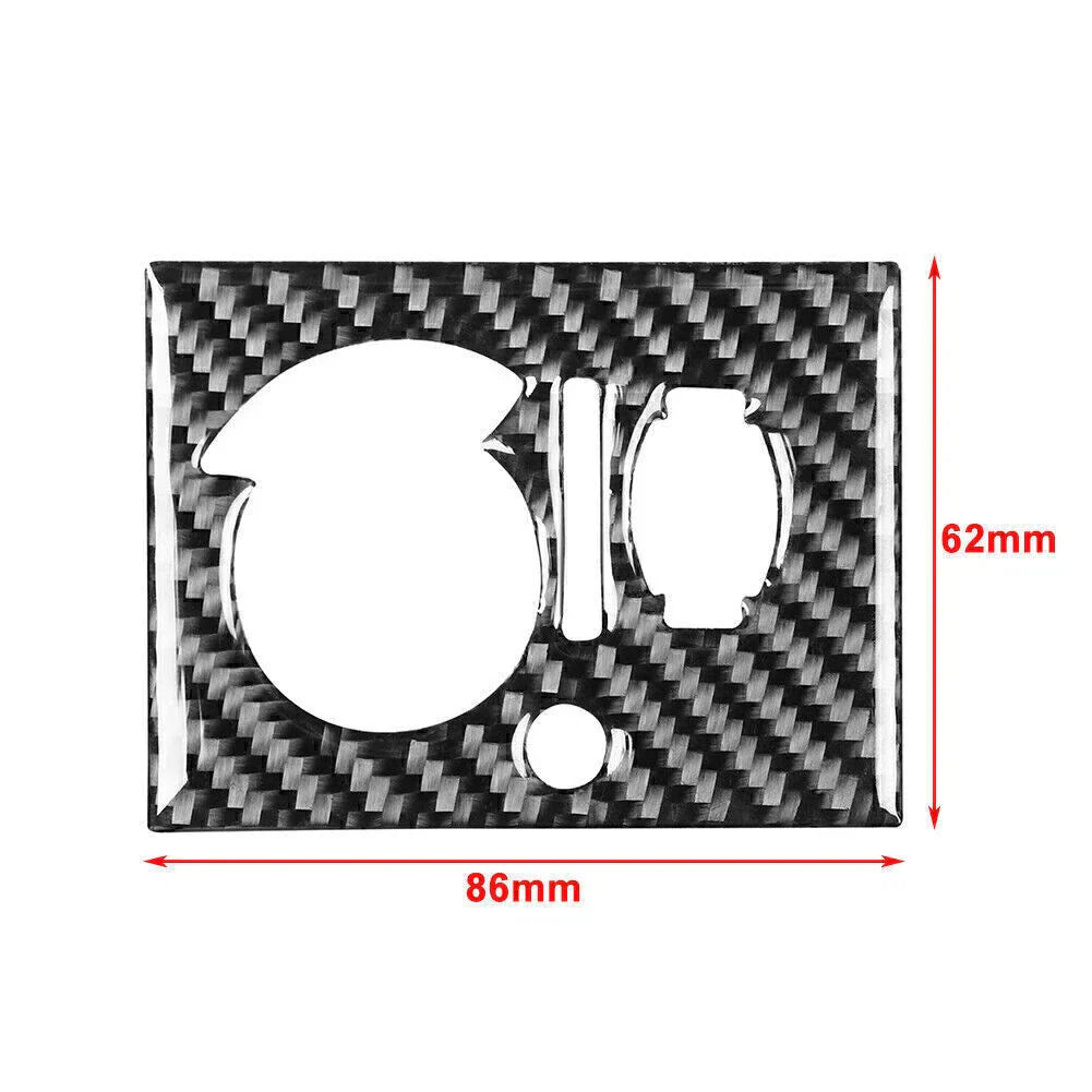 Red Carbon Fiber Headlight Switch Panel Cover for Dodge Challenger (2008-2014)