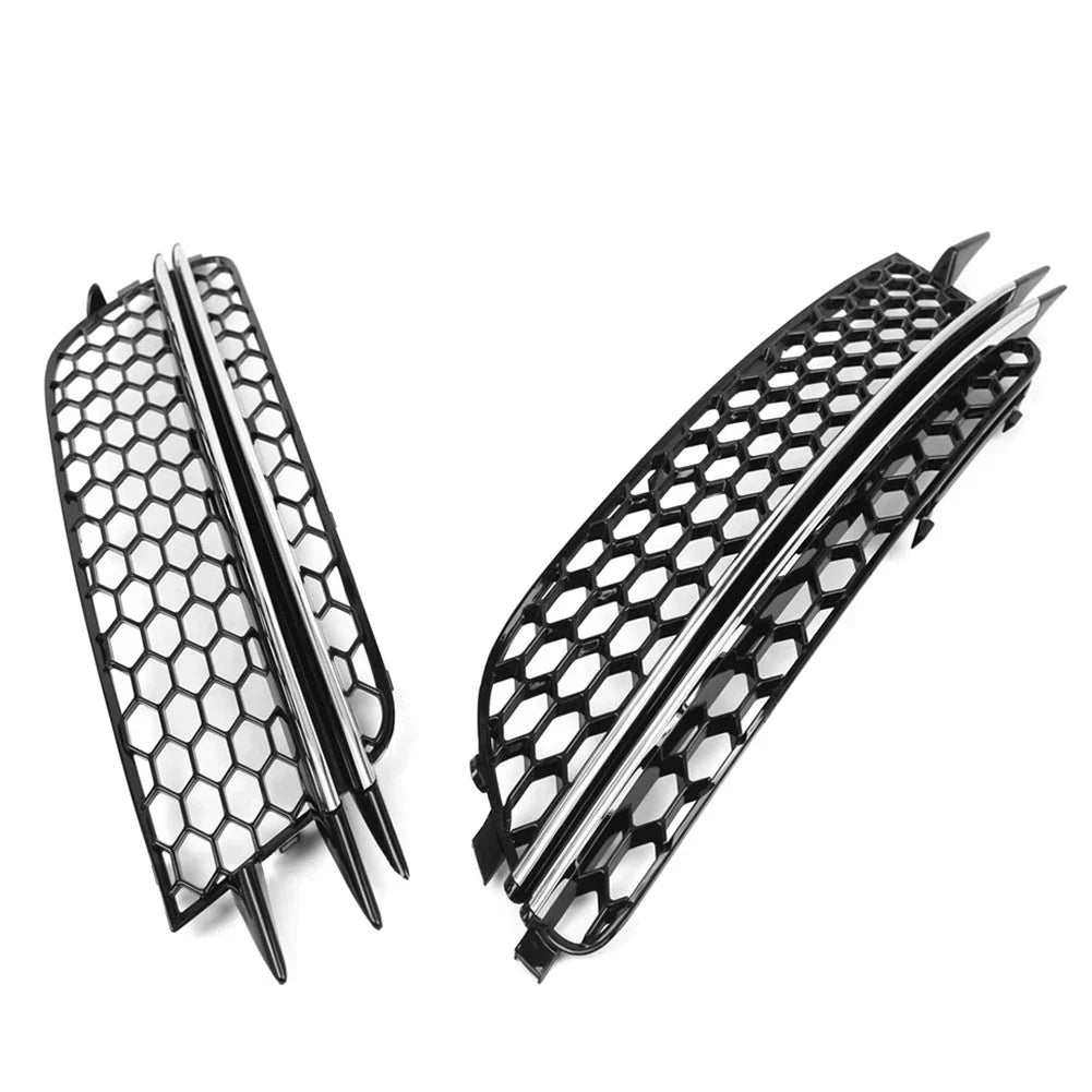 Honeycomb Front Bumper Fog Light Grilles for Audi A6 C7 (2012-2015)