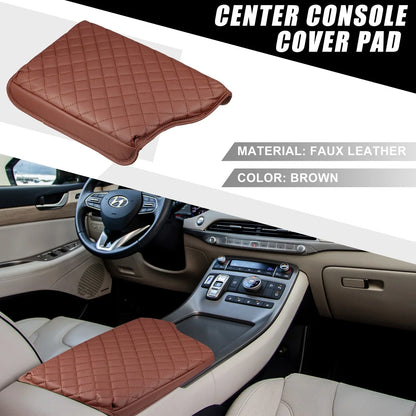 Car Center Console Armrest Cover for Hyundai Palisade (2020-2023) Brown