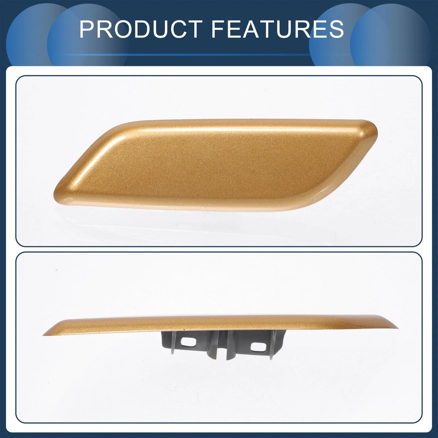 Front Left Washer Nozzle Cover for Honda Accord VIII 2011-2013 - Gold Tone