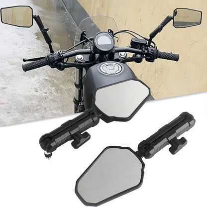Universal Adjustable Side Rearview Mirrors 8mm/10mm for Honda Suzuki Yamaha