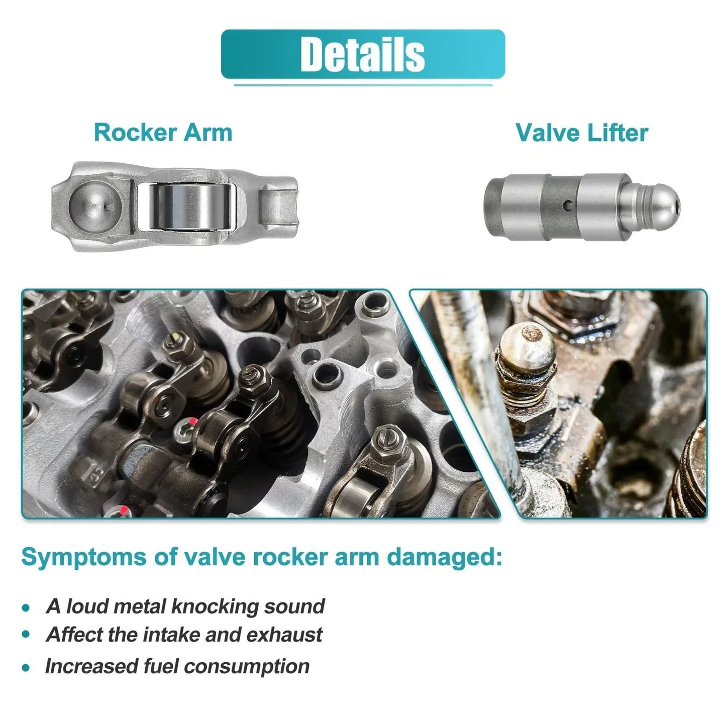 Rocker Arm & Valve Lifter Kit 12 x Pcs for Chrysler 200, 300 & Dodge Charger