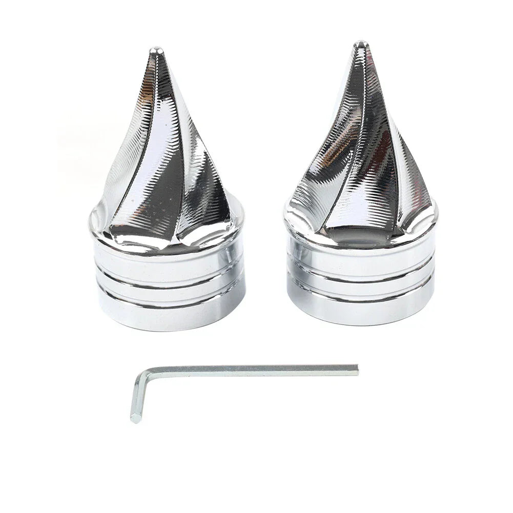 Front Axle Cap Nut Covers for Harley Touring Electra Road Glide Road King (00-07)