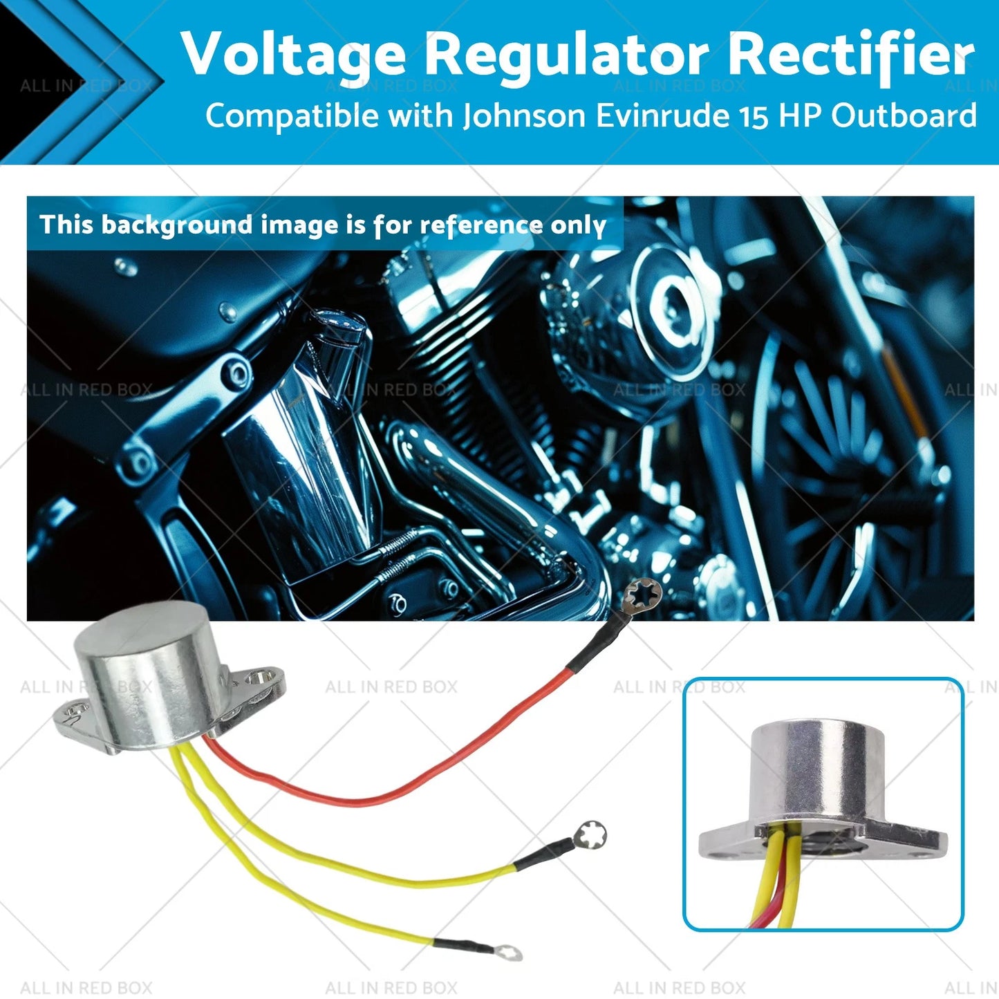 3 Wire Voltage Regulator Rectifier for Johnson Evinrude 15 HP Outboard