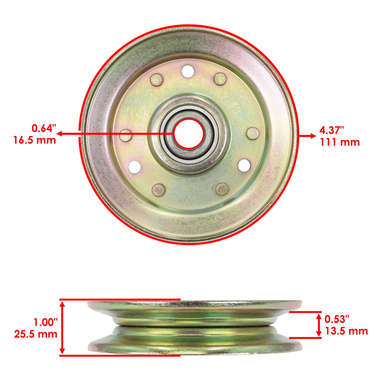 Deck Idler Pulley Replacement for Dixie Chopper LX2000-42 LX2400-42 (2000–2002)