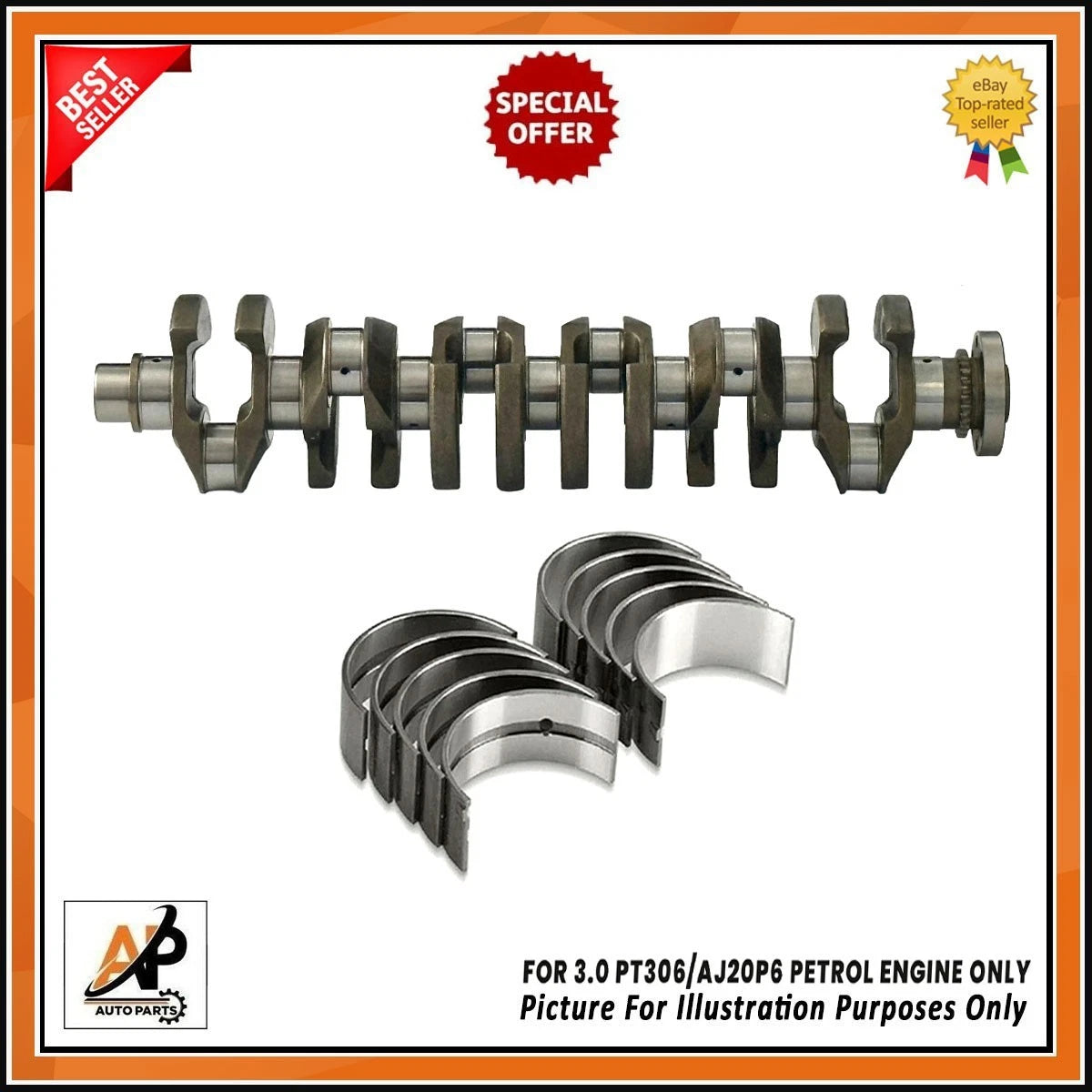 Crankshaft with Bearing Replacement for Jaguar Land Rover 3.0 Petrol (2010–2016)