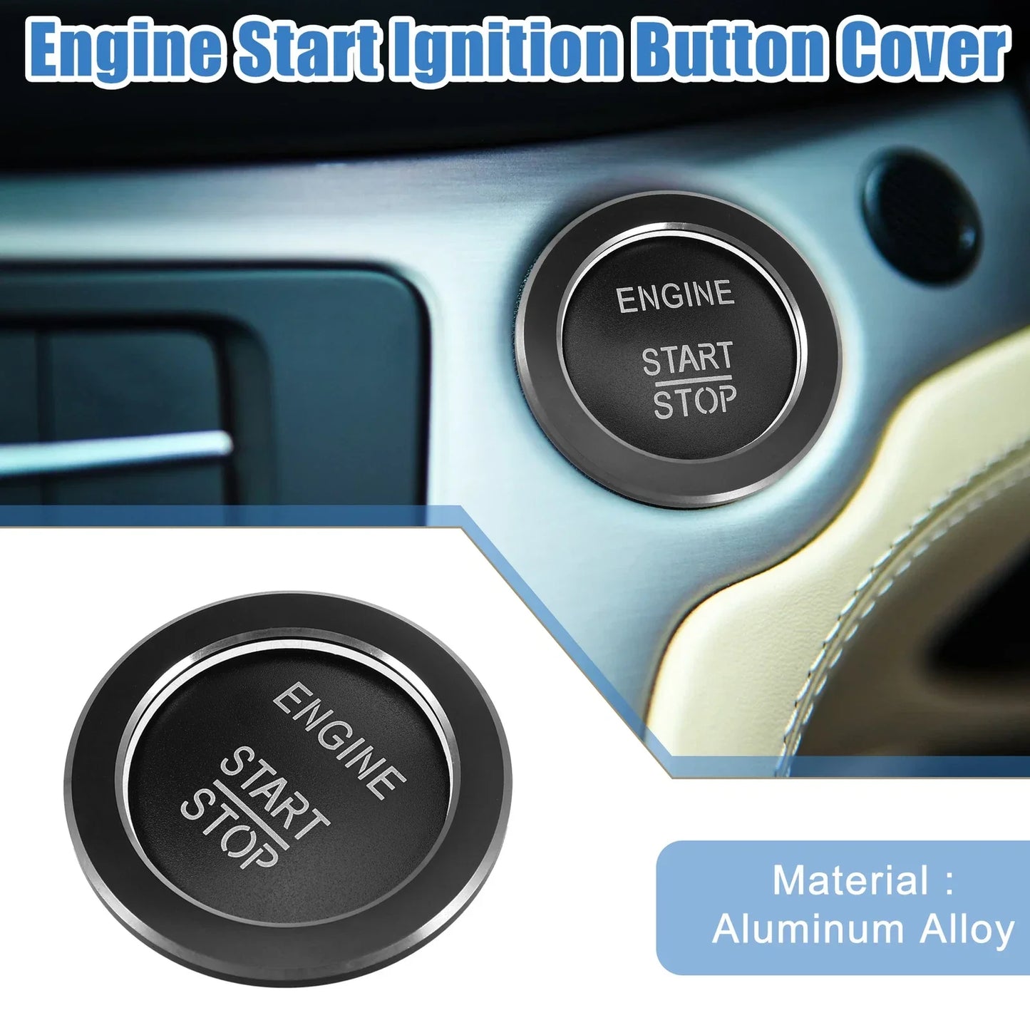 Engine Start Stop Button Cover for Mercedes-Benz B C GLC GLA CLA (2015-2023)