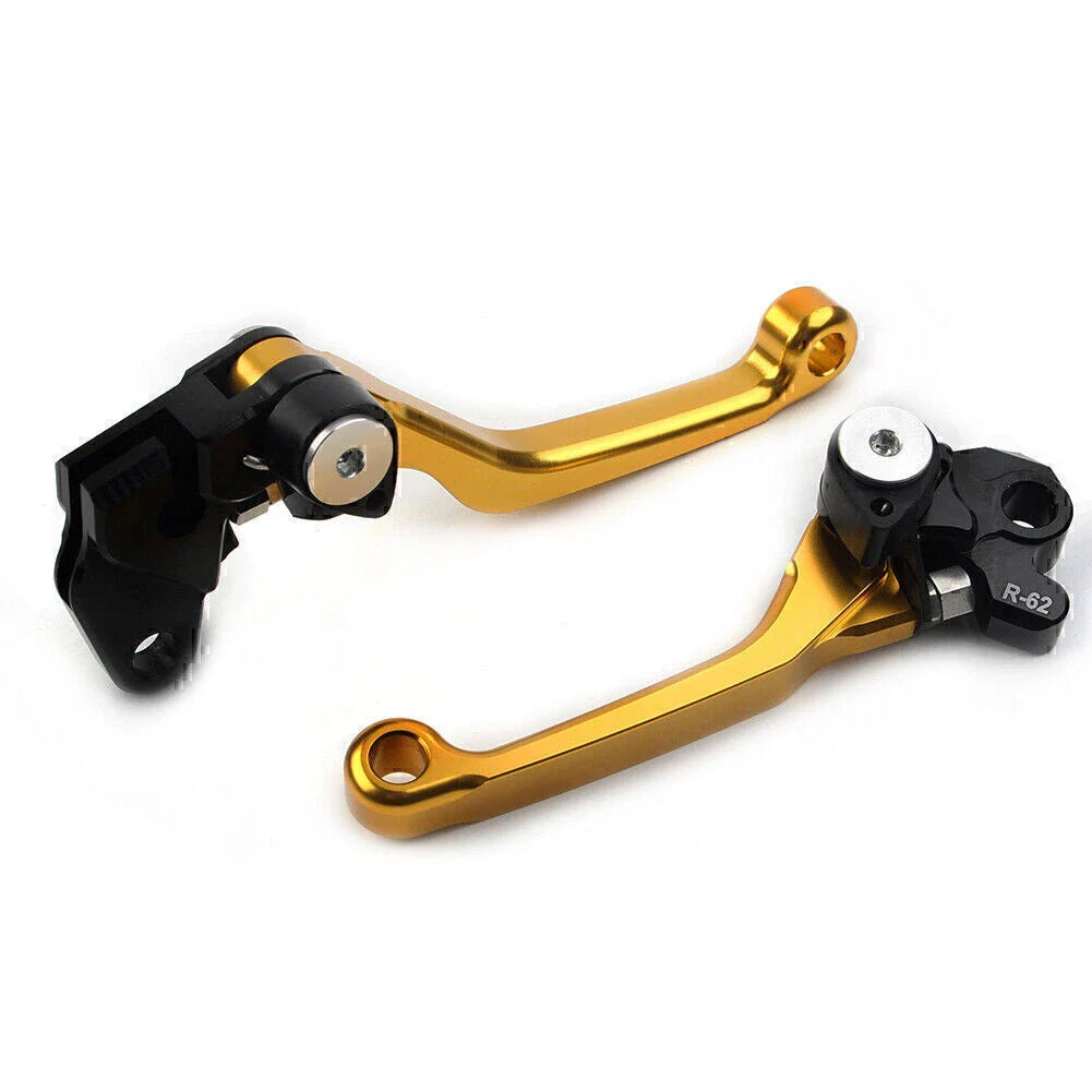 Gold Pivot Brake Clutch Levers  for Suzuki RM125 RM250 RM85