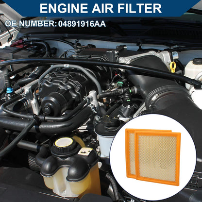 Dodge Journey Engine Air Filter 2 x 2.4L 3.5L for 2009-2020