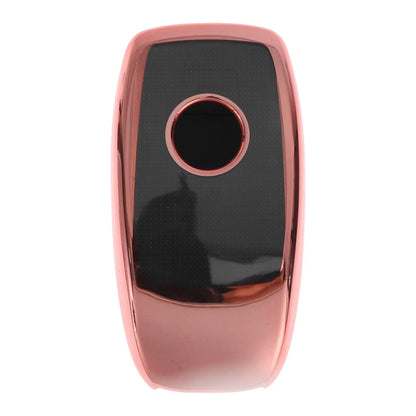 Rose Gold TPU Car Key Case for Mercedes Benz E Class (2017) - 3 Buttons