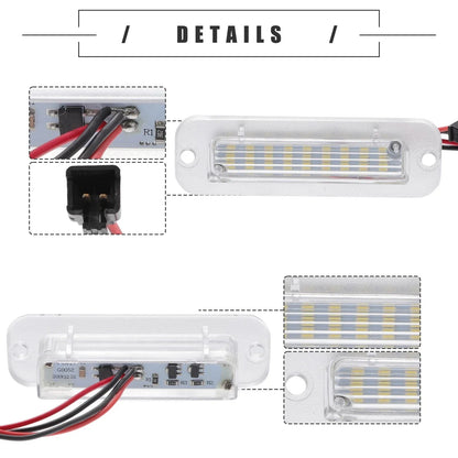 2 x LED License Plate Lights for Mercedes-Benz G500 (2013-2021)