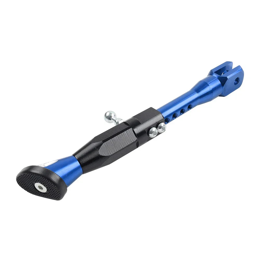 Adjustable Kickstand Foot for Motorcycle Universal Side Support - Blue