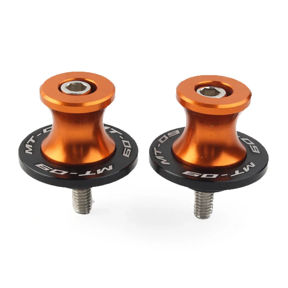 6MM Swingarm Spools Sliders (2) Orange for YAMAHA MT-09 FZ09 (2013-2022)