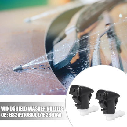 2 x Windshield Washer Nozzles & 2.5m Hose Kit for Dodge (2011-2023)