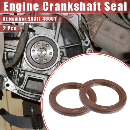 2 x Engine Crankshaft Seals for Lexus GS 300, IS 300 (1998-2005)