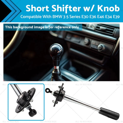 Short Shifter Lever Knob for BMW Z3 3 5 Series E30 E34 E36 E39 E46 (1996-2002)