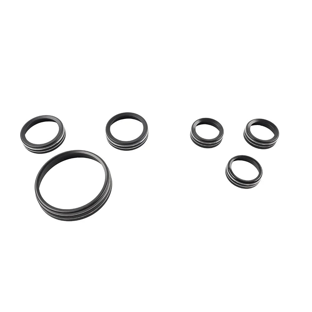 Stereo Tune Knob Headlight Switch Covers for Ford Bronco (2021-2022) Black