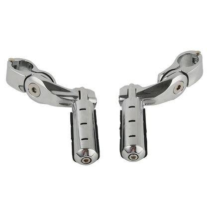 1 1/4" Highway Bar Short Angled Footpegs for Harley Electra Street Glide (2007-2023)